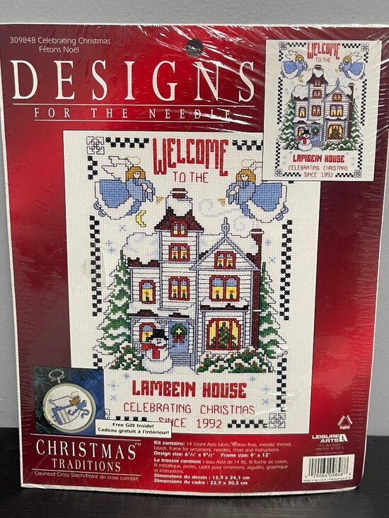 Leisure Arts Other - Leisure Arts Sealed Celebrating Christmas Cross Stitch House Kit 309848